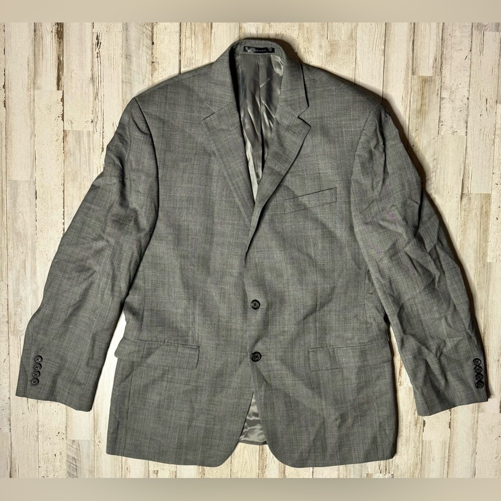 Lauren Ralph Lauren Blazer Jacket Men's 42R Gray Classic Checked - Picture 1 of 10